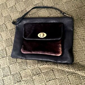 VINTAGE Waterlily calf skin genuine leather handbag. Gently used.